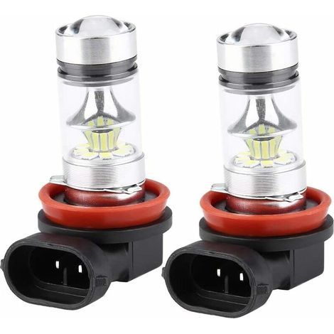 2x H8 H9 H11 6000K Superweiß 100W LED-Scheinwerferlampen Nebelscheinwerfer-Set Auto-Fahrlicht (1/5)