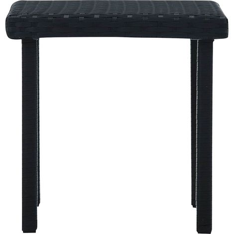 Maison Exclusive - Table à thé de jardin Noir 40x40x40 cm Résine tressée (1/4)