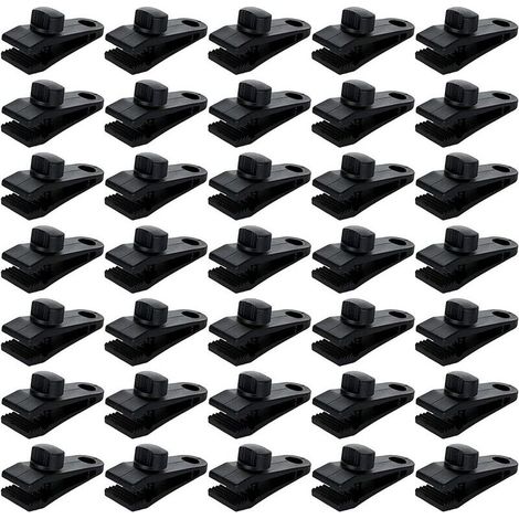 Confezione da 30 clip per teloni da tenda, clip di bloccaggio per teloni, clip per teloni, clip per tende da sole, elementi di fissaggio per teloni per roulotte e coperture per piscine