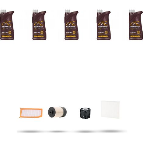 Kit tagliando 4 FILTRI e 5L OLIO compatibile con Renault Captur (J5,H5) 1.5 DCI 90 66kw dal 2013 (1/5)
