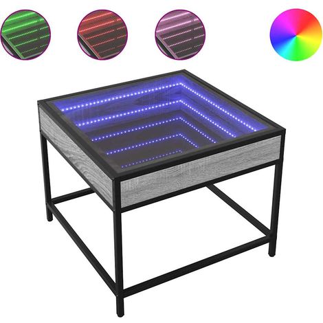 Maison Exclusive - Tavolino da Salotto con LED Infinity Grigio Sonoma 50x50x41 cm (1/5)