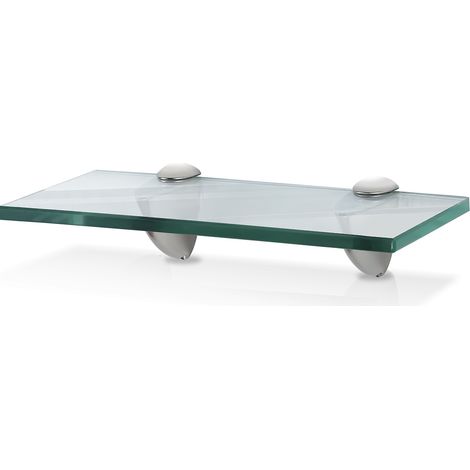 Glasregal 30x10x0,8 cm mit Halterung Glasboden Wandregal Badregal Ablage Regal Hängeregal Klarglas