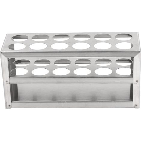 Porte-tubes à essai en acier inoxydable 304, pour une utilisation en laboratoire et en studio, 23 mm, 12 trous. (1/5)