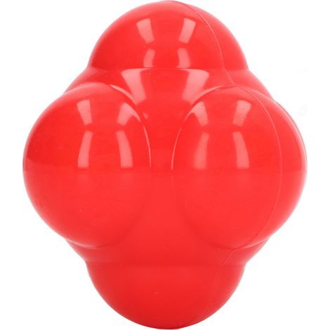 Balle de réaction en caoutchouc de couleur vive, entraîneur hexagonal pour améliorer la coordination œil-main, l'agilité rouge (1/5)