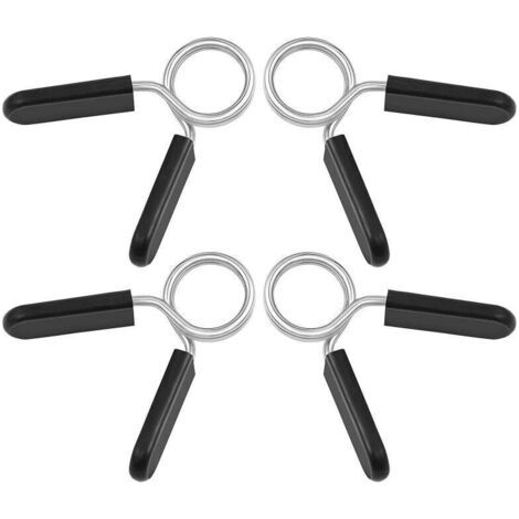 Wakauto 4 pièces pinces d'haltères pinces à ressort pinces d'haltères adaptées aux barres de poids lisses Standard de 28mm (1/3)