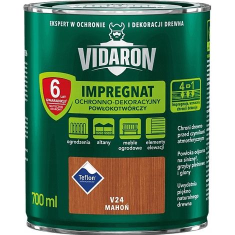 Vidaron Impregnación protectora y decorativa formadora de película para caoba V24 0,7 L (1/2)