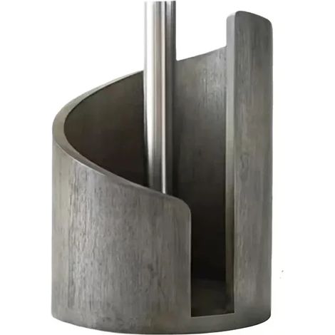 Porte-rouleau de papier essuie-tout en bois (Gris Montagne), support pour essuie-tout, distributeur, présentoir pour rouleaux de papier essuie-tout, rangement pour la cuisine et la salle à manger (1/5)