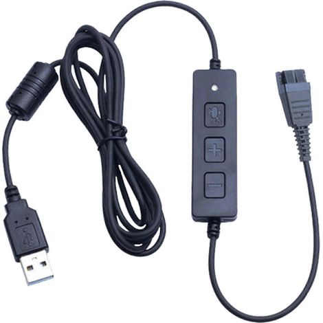USB-Adapter mit QD-Schnittstelle für Desktop- und Callcenter-Headsets – Schnelle Verbindung