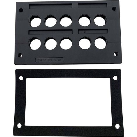 TRU COMPONENTS TC-KDL 2/10 Profilo per introduzione cavi Ø (max.) 16 mm PA Nero 1 pz.