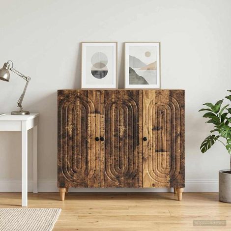 vidaXL Credenza Legno antico 89 x 34,5 x 80 cm Legno ingegnerizzato (1/5)