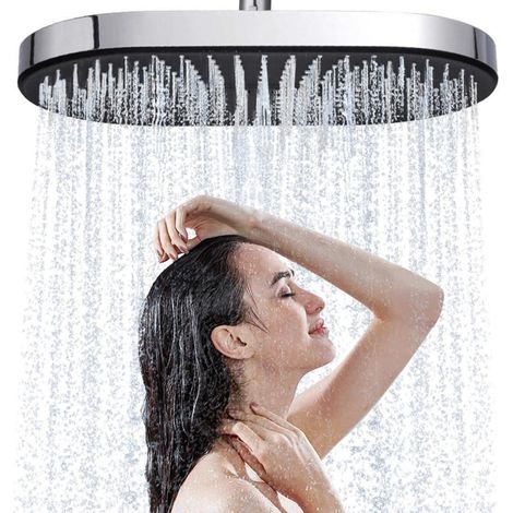 Großer Duschkopf Regendusche 14 Zoll mit 360° Schwenkfunktion und Antikalkdüsen