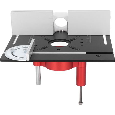 Kit élévateur pour défonceuse en alliage d'aluminium et acier inoxydable, plaque de montage pour table de travail, système de levage noir, bois, précision, 1 pièce (1/5)