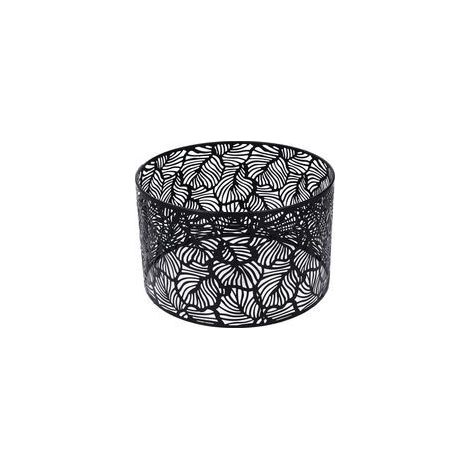 Abat-Jour Abat-Jour, Abat-Jour Tambour en Métal, Couvercle D'abat-Jour Ajouré, Style Simple Moderne, Décoration de la Maison pour Ampoules E14 E27(Noir) (1/5)
