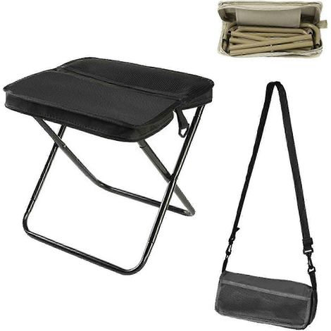 Tabouret pliable avec sac à dos, chaise de camping portable et légère pour la randonnée, la pêche et les pique-niques, avec sac de transport - Bon (1/5)