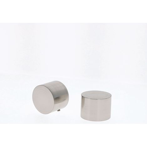 Lot de 2 Embouts Capuchon pour tringles à rideaux de Diam. 28mm en Nickel Mat - BOULET
