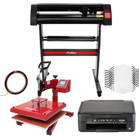 10 Face Masks, Swing Heat Press, Epson Printer, Vinyl Cutter &