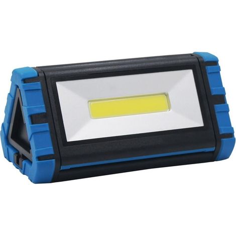 Lampe de travail LED COB à lames repliables (10W 1000lm) avec câble IP54 154x84x75mm couleur noir et bleu