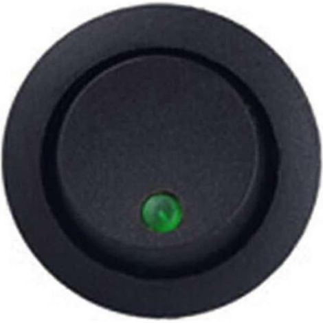 Lot de 5 interrupteurs à bascule ronds 12 V étanches avec point lumineux LED, pour voiture. Accessoires auto. (1/5)