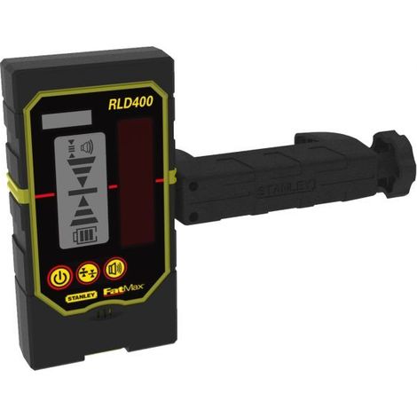 STANLEY 1-77-133 FATMAX RLD400 Ricevitore per Laser Rotanti Portata 300 m Precisione 0,75 mm Altoparlante LED Integrati Batteria 9 V colore Nero