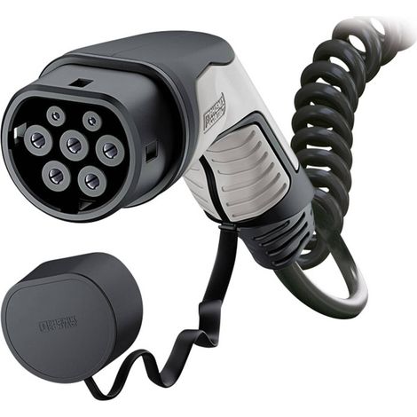 [NEUWERTIG] B-Ware Phoenix Contact eMobility Ladekabel Typ 2 4m Spiralkabel 20A IP44 schwarz grau (1/2)