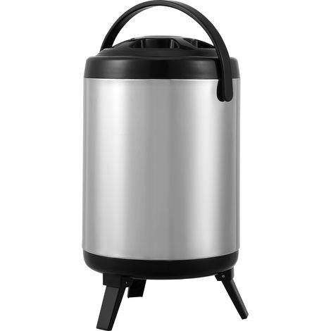 Mophorn Distributore per Bevande Isotermico con Rubinetto di Erogazione Capienza ca. 6 L Materiale Acciaio Inox per Buffet Festa Evento, Contenitore Isotermico per Distribuzione Bevande Calde / Fredde