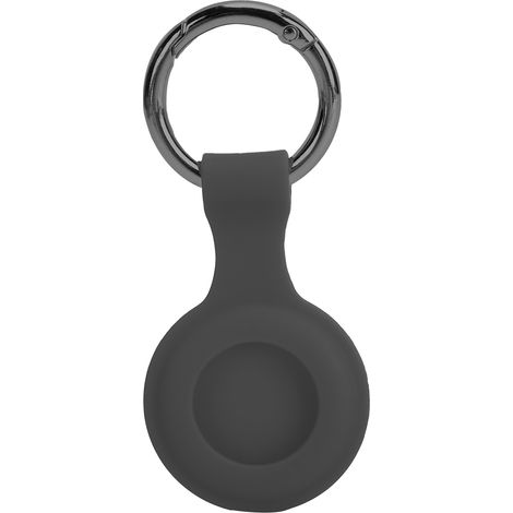 Étui de Protection en Silicone avec Anneau Porte-Clés Anti‑Perte pour iPhone Noir (1/5)