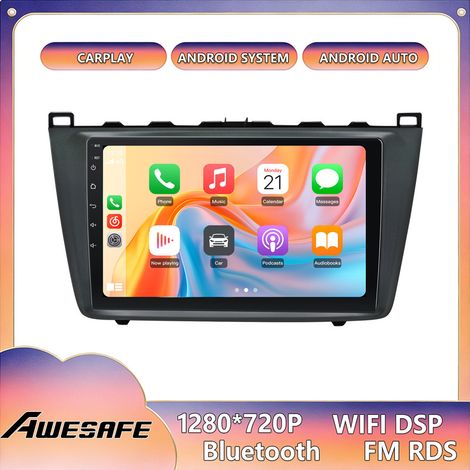 AWESAFE Autoradio Android 13 per Mazda 6 2.0 (2007-2012) 4GB+64GB con schermo touch 9'' CarPlay Android Auto GPS Bluetooth (1/5)