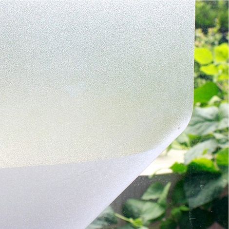 Film pour Films de fenêtre - 40x200 cm - PVC - blanc - Statique - Sans colle - Dépoli - Opaque - Protection UV et intimité - Pour salle de bain, chambre , Cuisine (1/3)