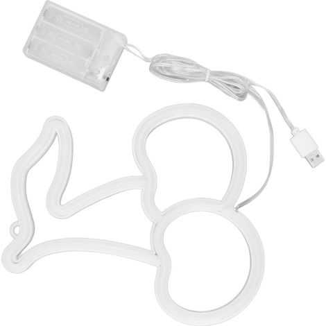 Kirschförmiges LED-Neon-Nachtlicht, USB-betrieben, ideal für Hochzeiten und Partys. Rosa Licht. (1/5)