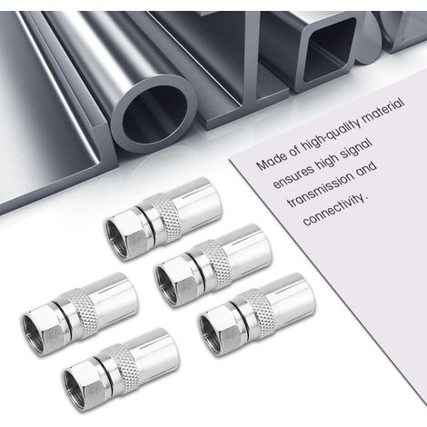 5 pièces connecteur mâle type F vers prise coaxiale RF adaptateur pour antenne TV (1/5)