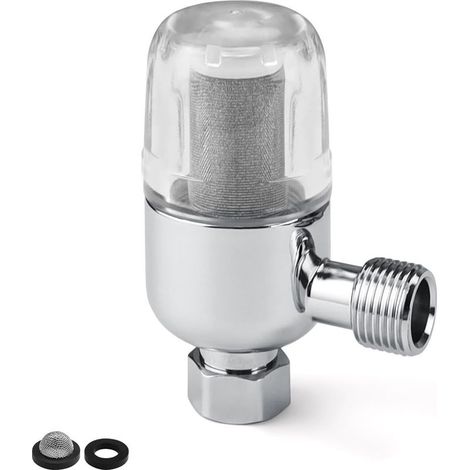 CCYKXAFiltre Douche Anti Calcaire Réutilisable, Filetage Interne et Externe 1/2 Pouce, Filtration Efficace des Impuretés, pour Chauffe Eau et Robinets (1/5)