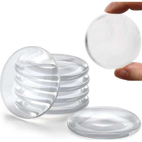 6 autocollants muraux anti-collision circulaires transparents pour butée de porte (1/5)