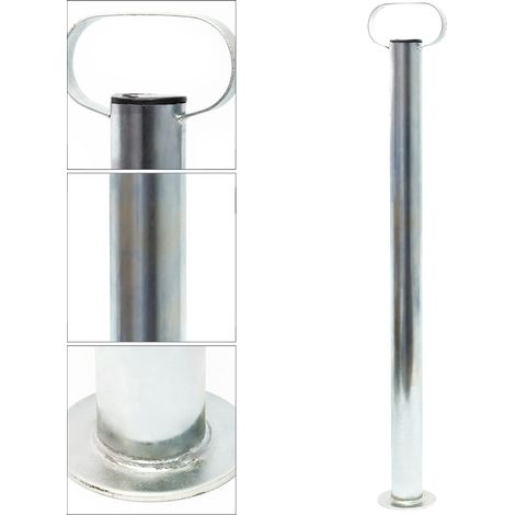 Pata de apoyo para remolque de 700 mm largo y Ø 48 mm Soporte remolque Accesorios del automóvil (1/4)