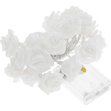 Guirlande lumineuse ED Rose à 2 modes, 2,5 mètres de long, 20 ampoules, guirlande féérique, veilleuse, décoration pour la Saint-Valentin, chambre, fenêtres, sapin de Noël, lumière chaude (1/5)