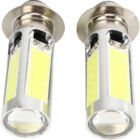2x 6000K Blanc H6M COB LED Moto/ATV Phare Antibrouillard Ampoule PX15d P15D251