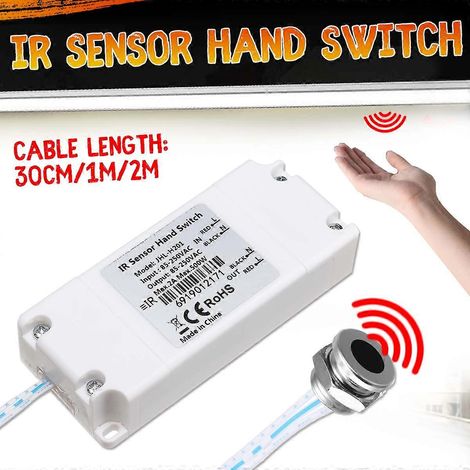 Interrupteur à capteur infrarouge pour lampes LED, rubans LED, détecteur de mouvement, commande par simple geste de la main (1/2)