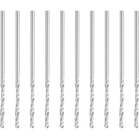 Lot de 10 forets hélicoïdaux à queue droite pour machine à percer les perles et les bijoux, 1,35 mm (1/5)