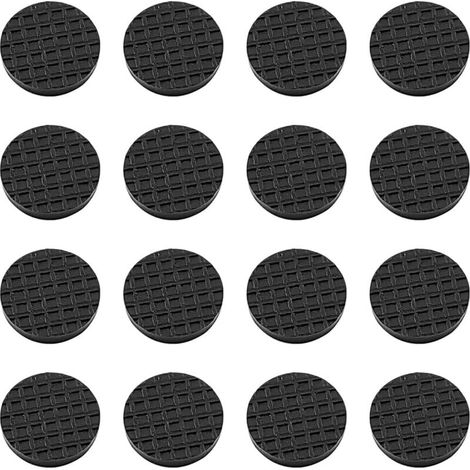 Ensemble de 16 protections pour meubles, tapis antidérapants, tapis auto-adhésifs, protections de sol, ronds, 20 mm (1/4)