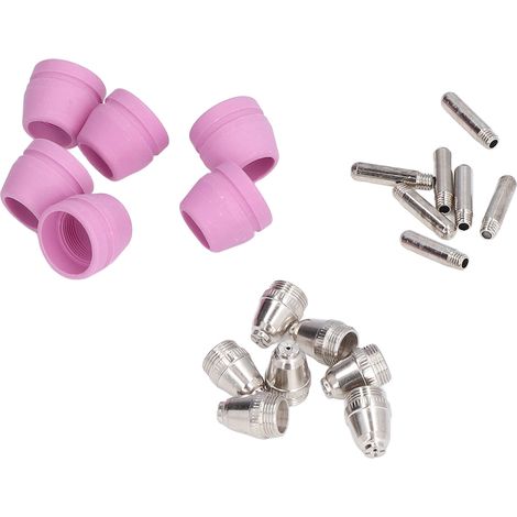 Kit de 21 pièces pour torche de découpe plasma : électrodes, buses et coupelles, compatible avec les modèles SG-55, AG-60 et WSD-60. (1/5)