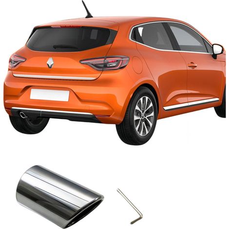 Copertura cromata per la griglia di scarico della Renault Clio 2019-2024 (1/4)