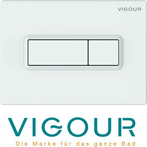 VIGOUR Betätigungsplatte TEES weiß für 2-Mengen-Spültechnik