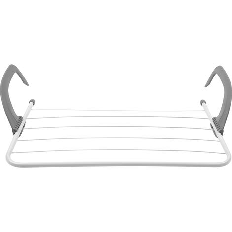 Cintre à linge rétractable Blue Cat Pliable Acier Inoxydable Charge 1.5kg Blanc (1/5)