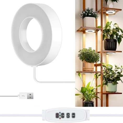 LED Pflanzenlampe mit Timer, dimmbare Wachstumslampe mit 2 Farbtemperaturen (Warmweiß + Kaltweiß), ideale für Setzlinge, Grünpflanzen und Sukkulenten (1/5)