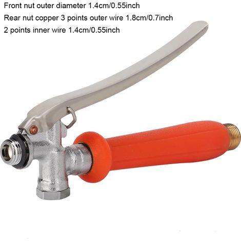 Manette Interrupteur pour Pulvérisateur à Pompe - Barillet Métal, Verrouillage, Sleeve Antidérapant (1/5)