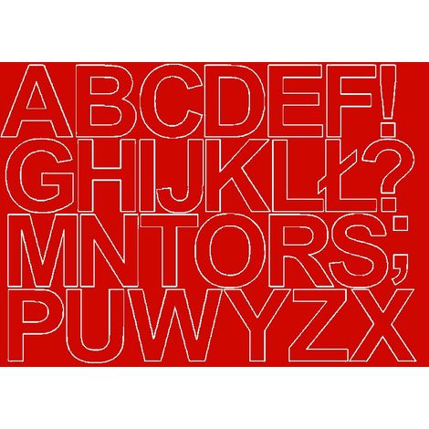 Lettere adesive autoadesive da 8 cm, rosse lucide