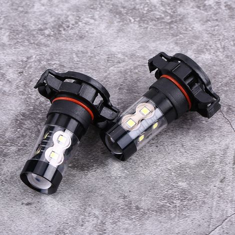 2 ampoules LED H16 12V-24V 50W haute puissance lumineuse pour feux de brouillard et feux de jour auto (1/5)