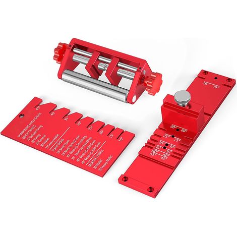 Guide d'affûtage pour ciseaux à bois et rabots, gabarit en alliage d'aluminium, réglage d'angle 10° à 45°, largeur 0,12-2,9 pouces (1/5)
