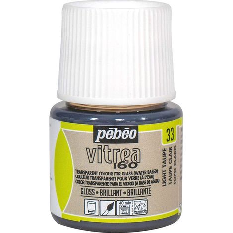 Peinture sur verre - PÉBÉO - V160 - 45 ml - Effet brillant - Taupe clair