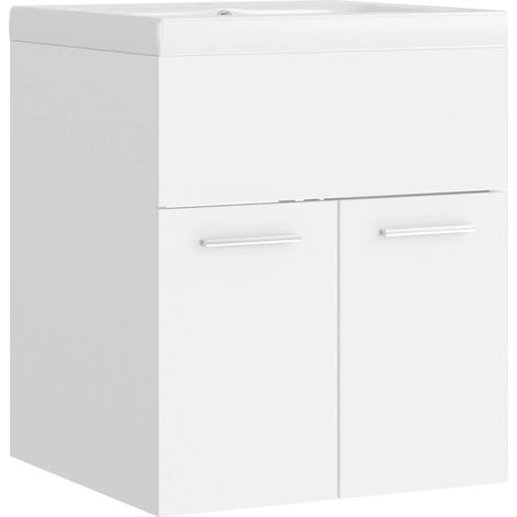 Vasque avec lavabo intégré 41cm Blanc (1/5)