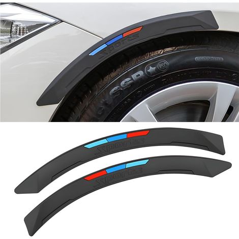 2 strisce protettive antigraffio per paraurti in PVC per auto, strisce decorative per passaruota posteriori, adesivi per angoli auto anticollisione (nero)